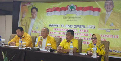 Golkar Riau Gelar Pleno Penetapan Bakal Calon Kepala Daerah untuk 9 Kabupaten/Kota
